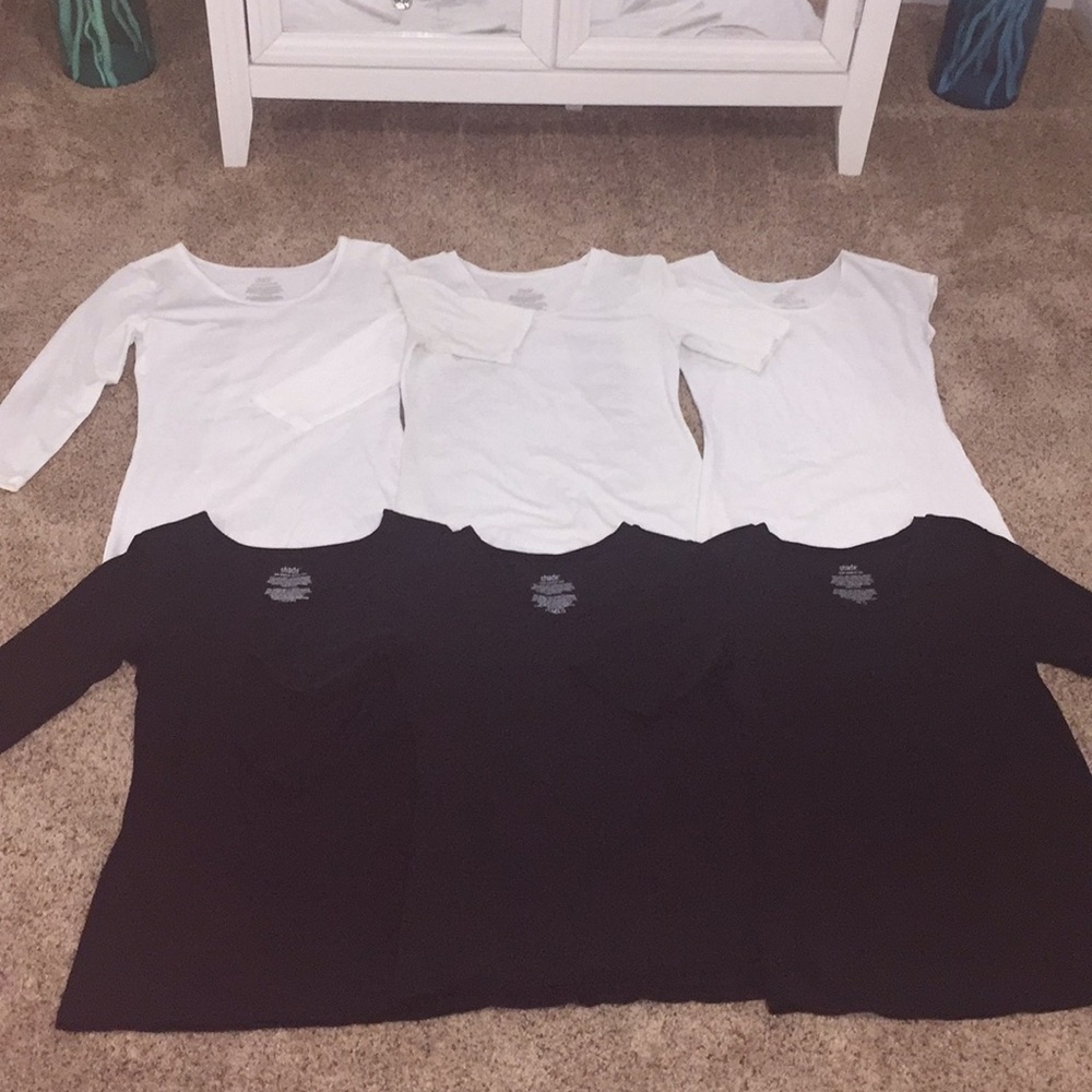 6 Shade Tops- 3 different sleeve lengths